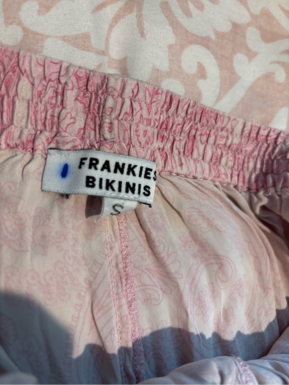 Frankie's Bikinis Light Pink Paisley Swim Bottoms